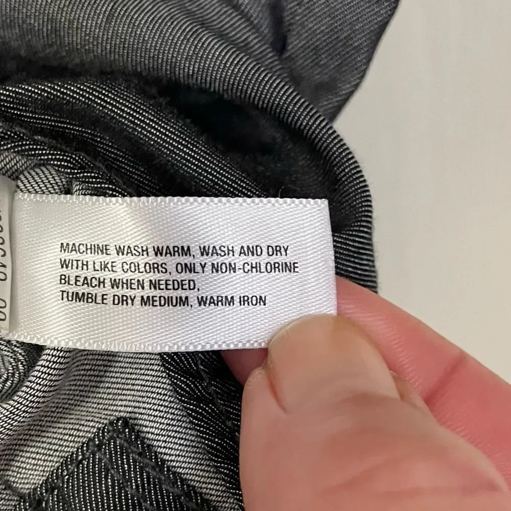 Gap Dark Cotton Drawstring Waist Shirtdress with Pockets, Medium - Picture 12 of 13